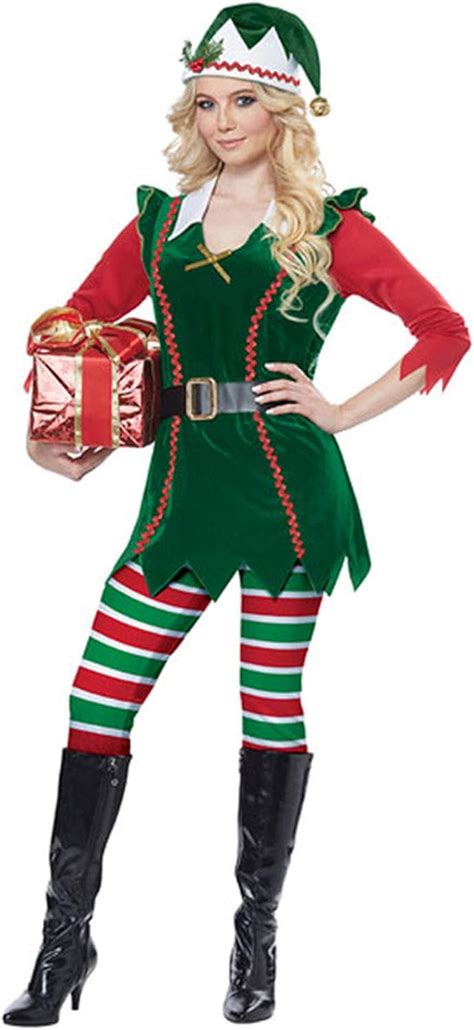 santa claus and elf costumes|Amazon.com: Santa Elf Costume For Women.